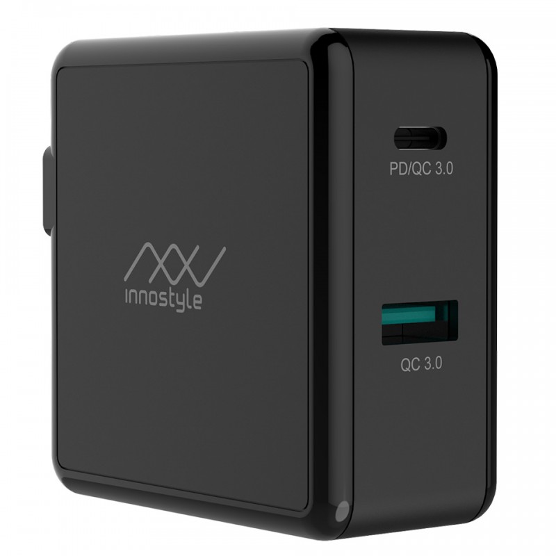 Sạc nhanh Innotyle GoMax PD 49.5W (1 USB-C PD + 1 USB-A QC 3.0)
