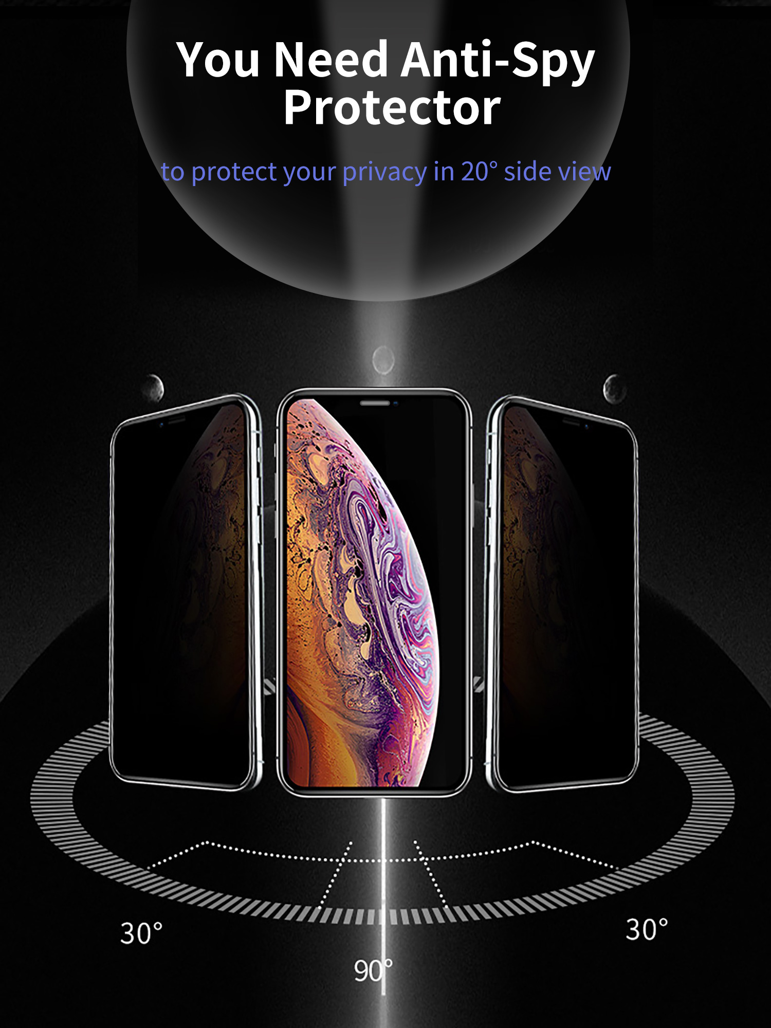 Miếng dán cường lực chống nhìn trộm Mipow KingBull Premium HD (2.7D) cho iPhone 13 series