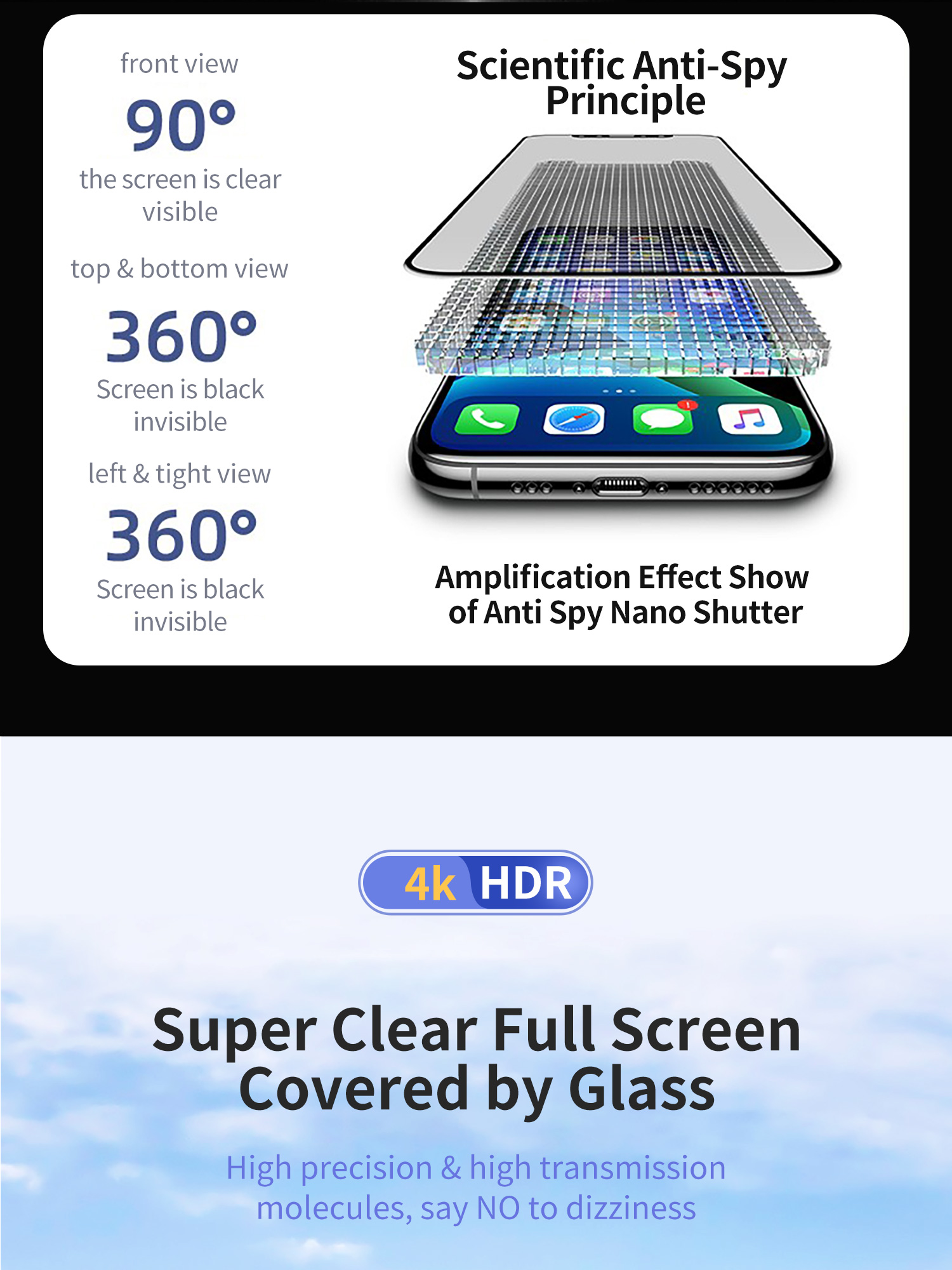 Miếng dán cường lực chống nhìn trộm Mipow KingBull Premium HD (2.7D) cho iPhone 13 series