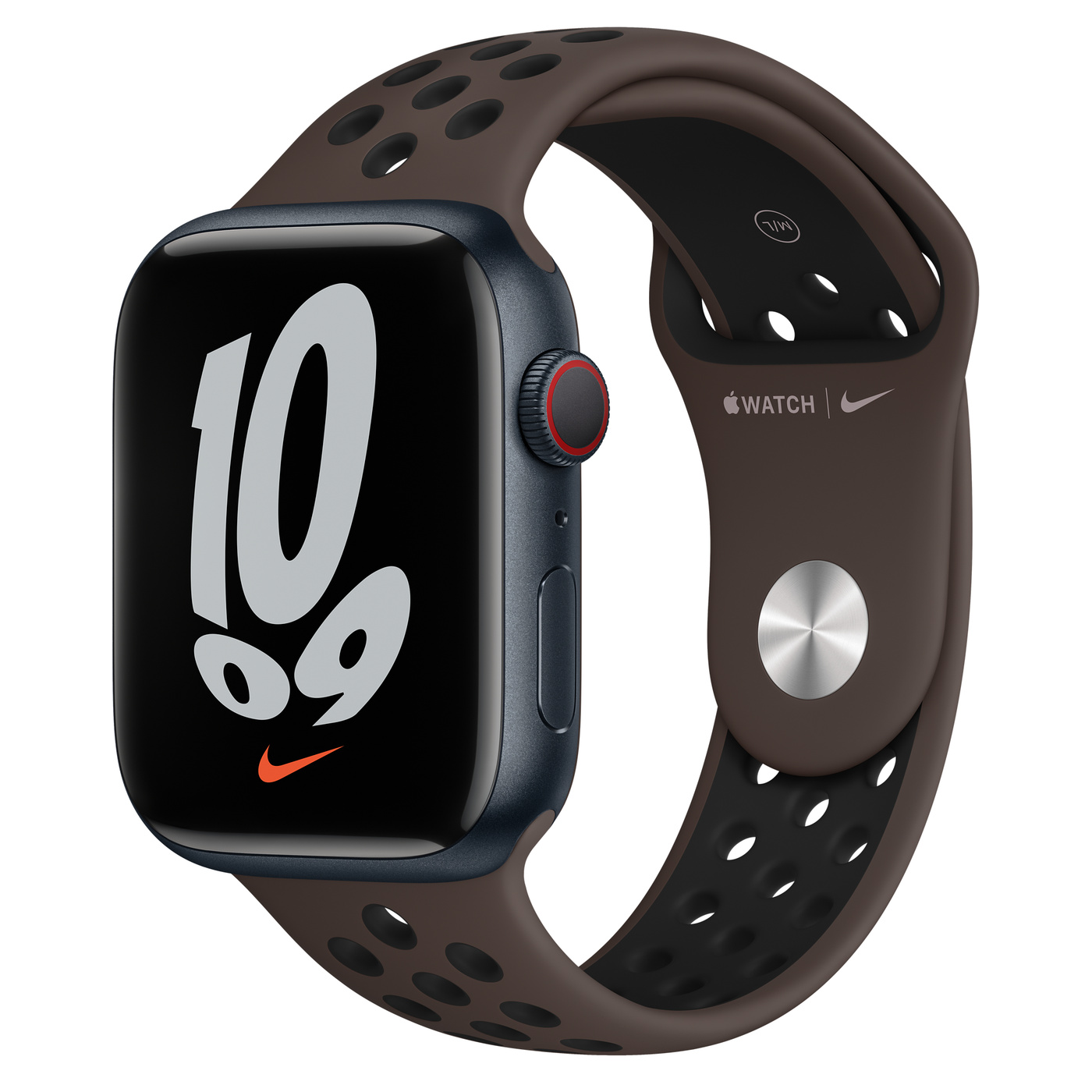 Apple Watch Nike Series 7 (GPS + Cellular) 45mm Midnight Aluminum Case with Nike Sport Band