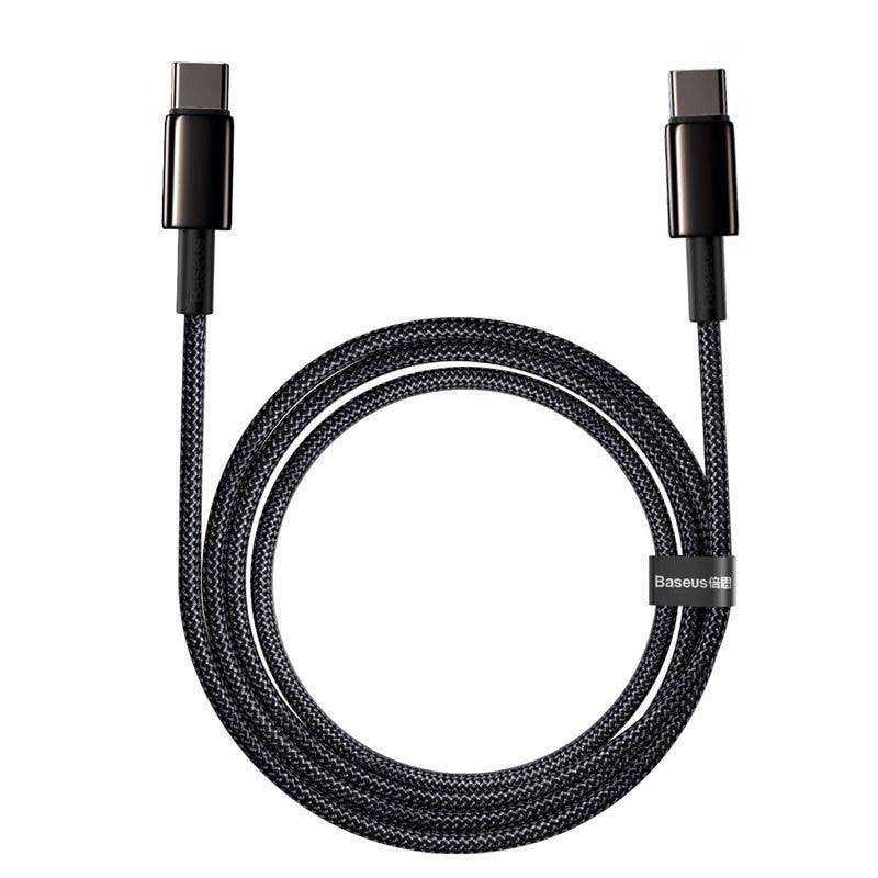 Cáp sạc nhanh C to C (100W) Baseus Tungsten Gold Fast Charging Data Cable - 1m/2m