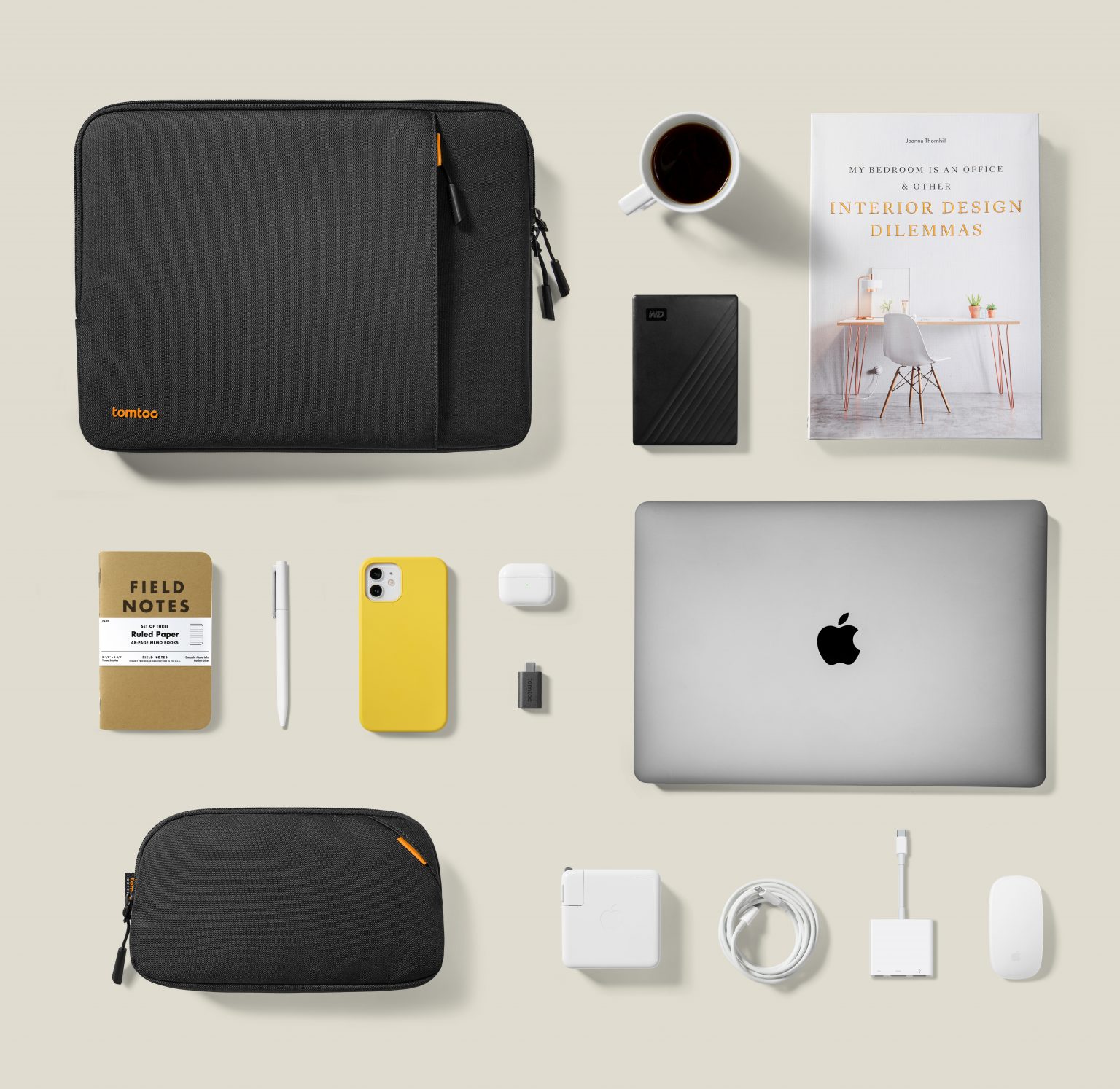 Túi chống sốc Tomtoc 360° Protective kèm túi phụ kiện cho Macbook Pro 14