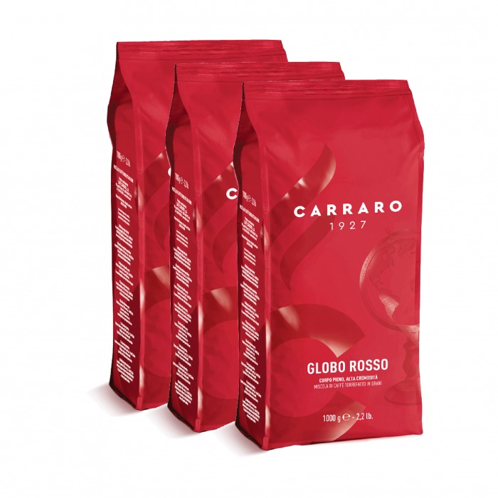 Cà phê hạt Carraro Globo Rosso 1000g - Nhập khẩu Ý