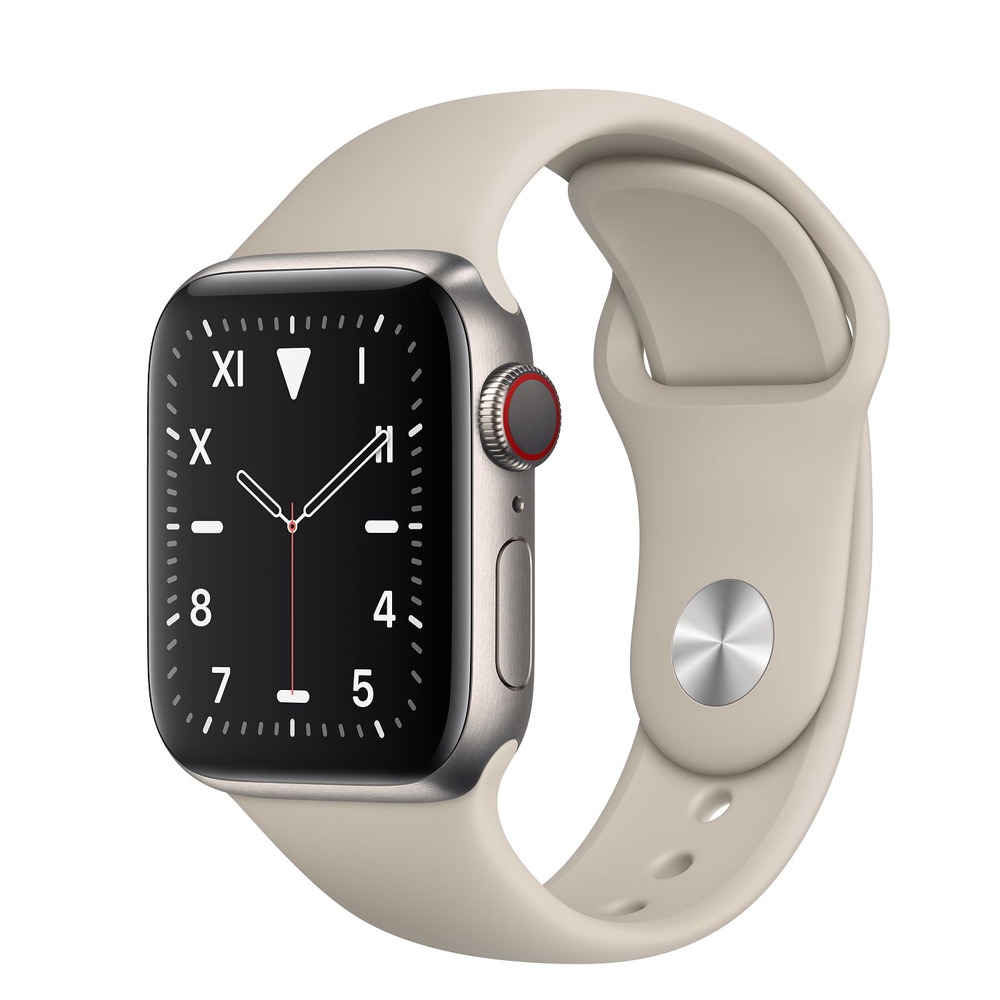 Apple Watch Series 6 Edition GPS + Cellular, 44mm Titanium Case with Sport Band - Titanium / Light Gray