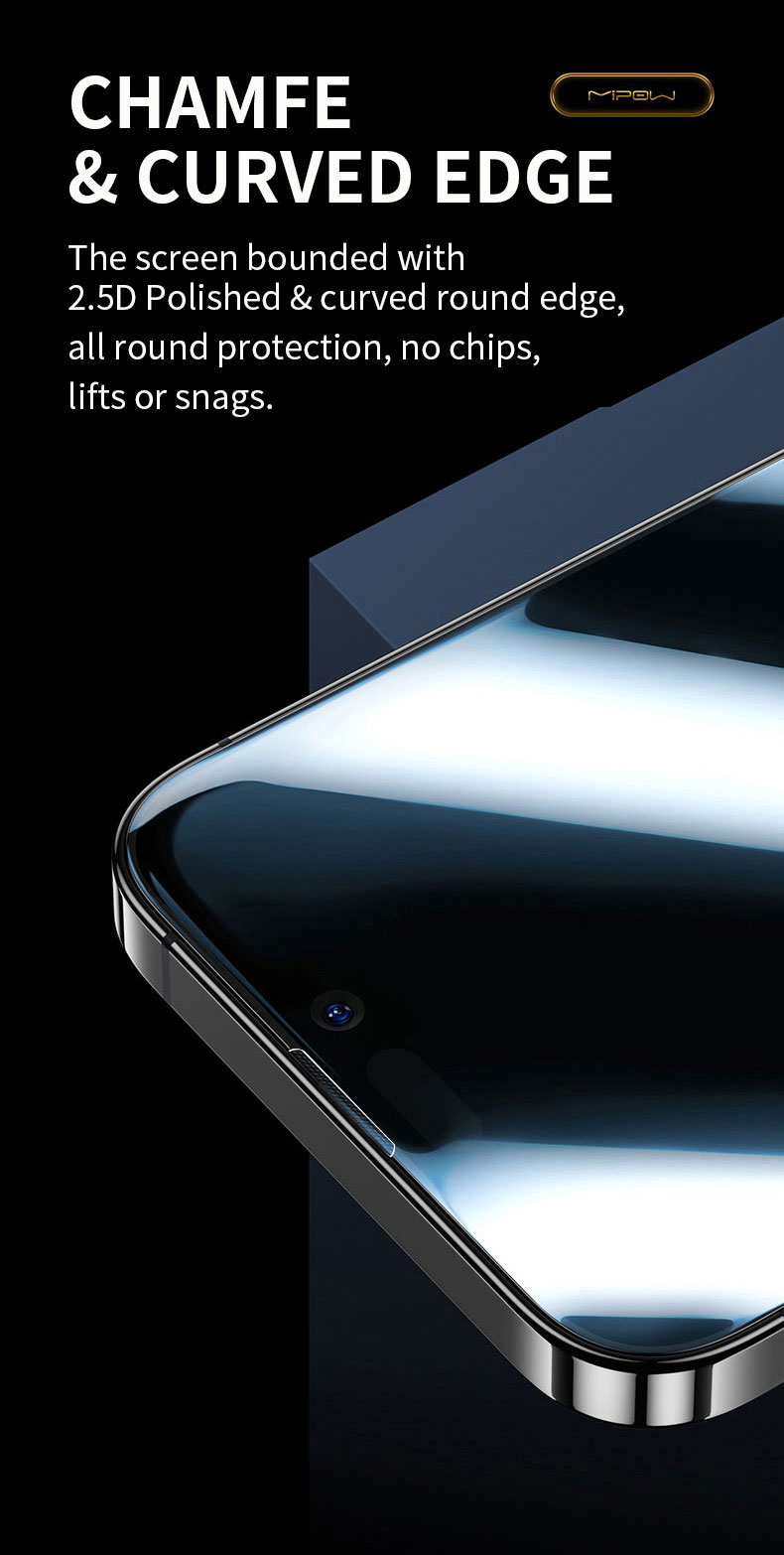 Dán cường lực iPhone 14 Series Mipow Kingbull Premium Silk HD (2.7D)
