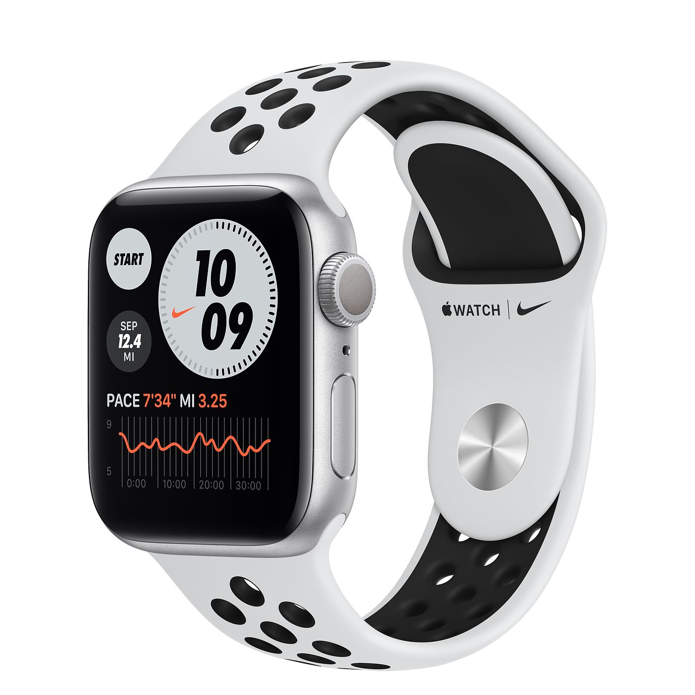 Apple Watch Nike Series 6 GPS, 44mm Aluminum Case with Nike Sport Band
