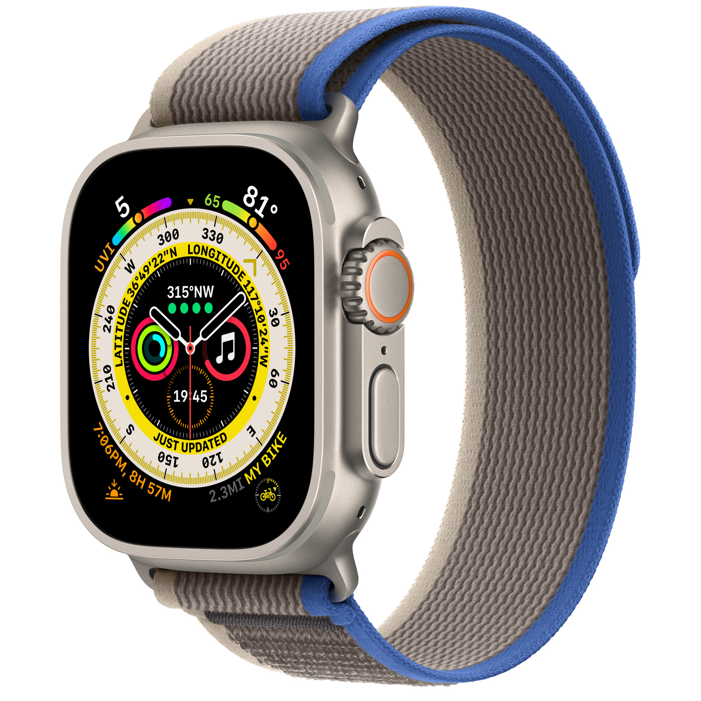 Apple Watch Ultra GPS + Cellular 49mm Titanium Trail Loop (S/M)