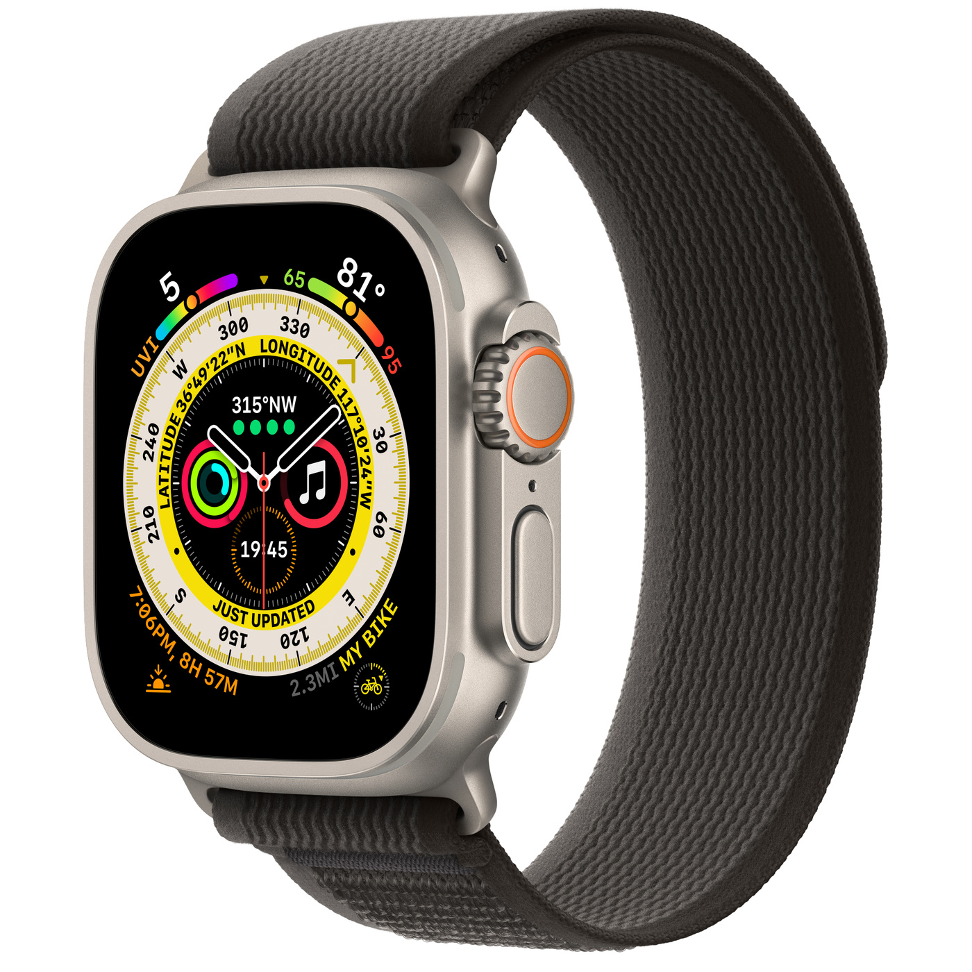 Apple Watch Ultra GPS + Cellular 49mm Titanium Trail Loop (M/L)