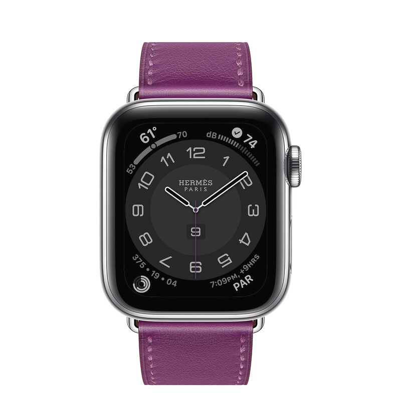 Apple Watch Series 6 Hermès GPS + Cellular, 40mm Silver Stainless Steel Case with Single Tour