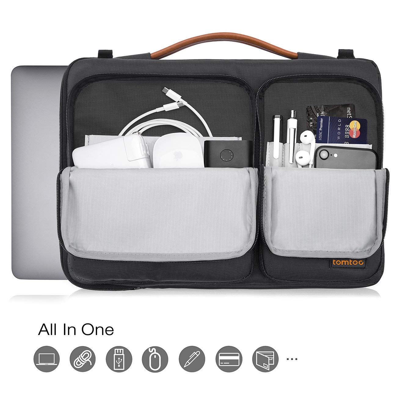 Túi Đeo Cho Macbook 13″14″, Ultrabook 13″ Tomtoc Versatile 360 Shoulder Bags (A42C01D)