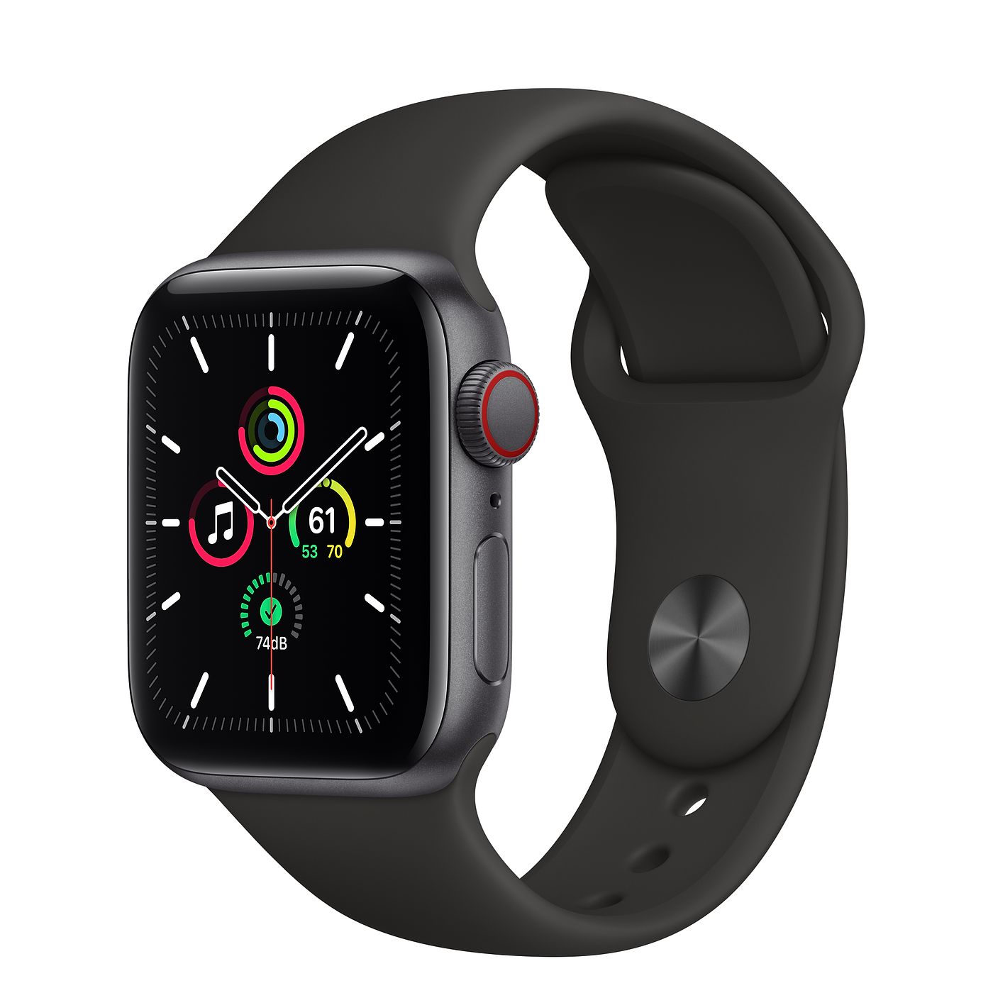 Apple Watch SE GPS + Cellular, 40mm Aluminum Case with Sport Band