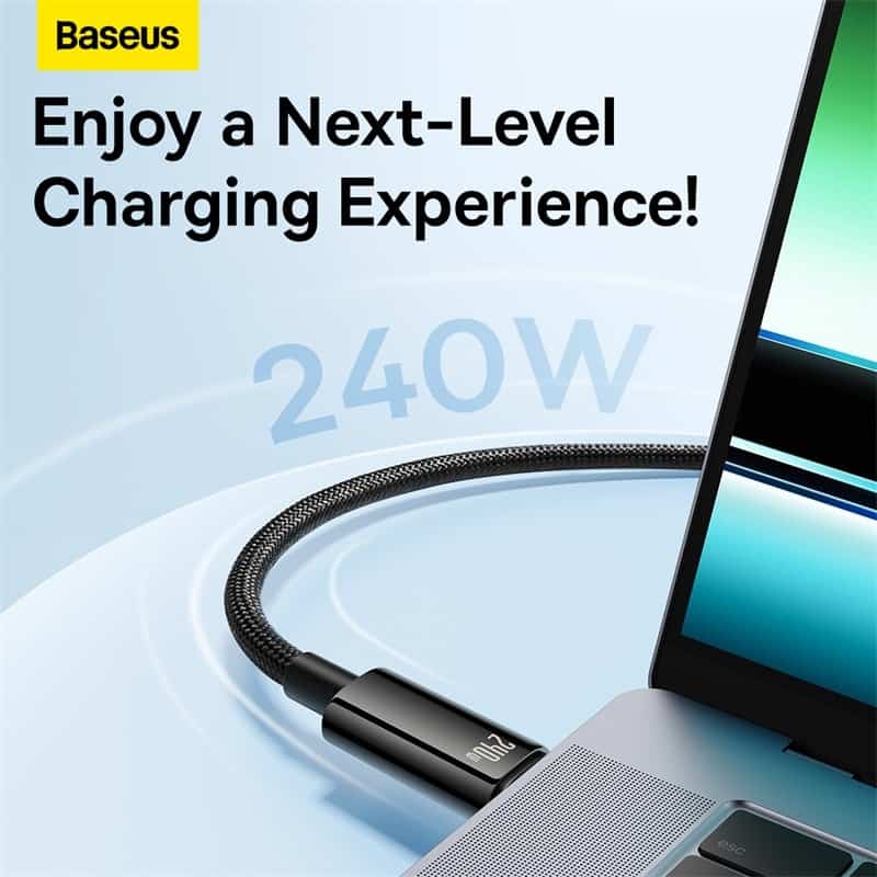 Cáp Sạc Nhanh Baseus Tungsten Gold Fast Charging Data Cable Type-C to Type-C 240W