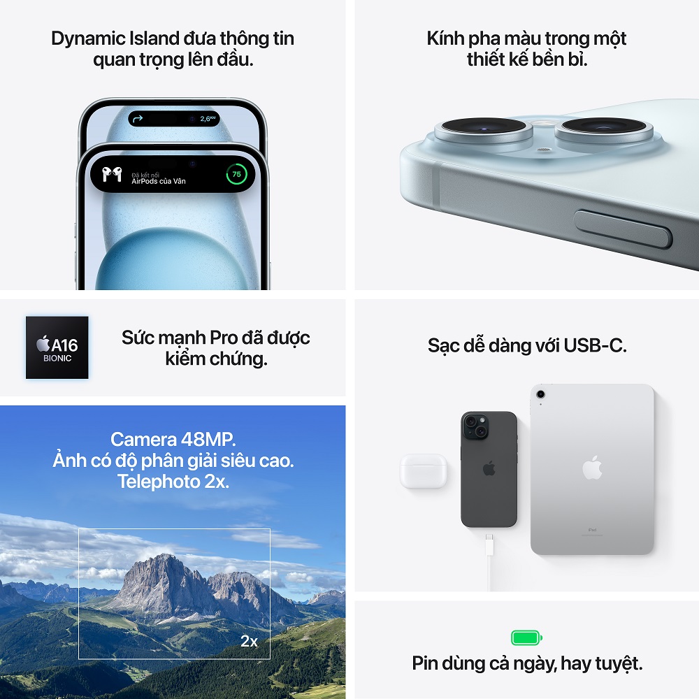 iPhone 15 Plus với khả năng xem video lên đến 26 giờ