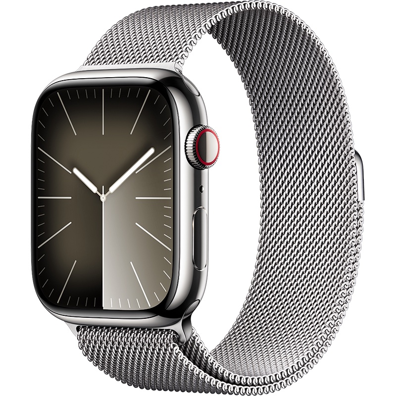 Apple Watch Series 9 GPS + Cellular, Gold Stainless Steel w/ Milanese Loop