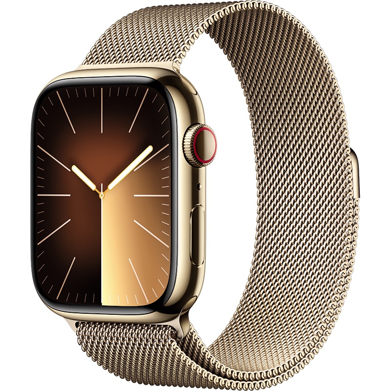 Apple Watch Series 9 GPS + Cellular, Graphite Stainless Steel w/ Milanese Loop
