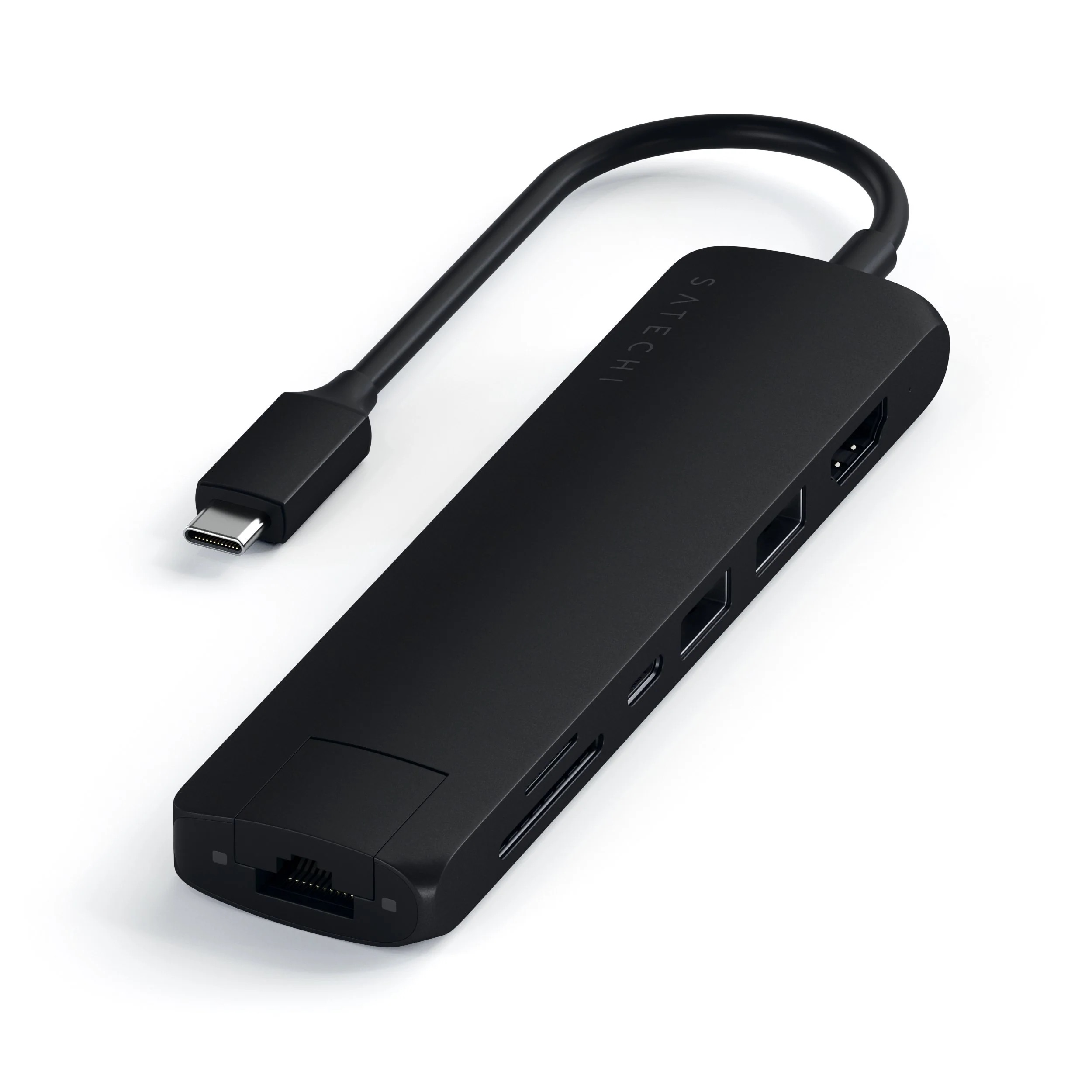Cổng chuyển đổi Satechi 7in1 HDMI 4K/60Hz USB-C Multiport Slim với Ethernet