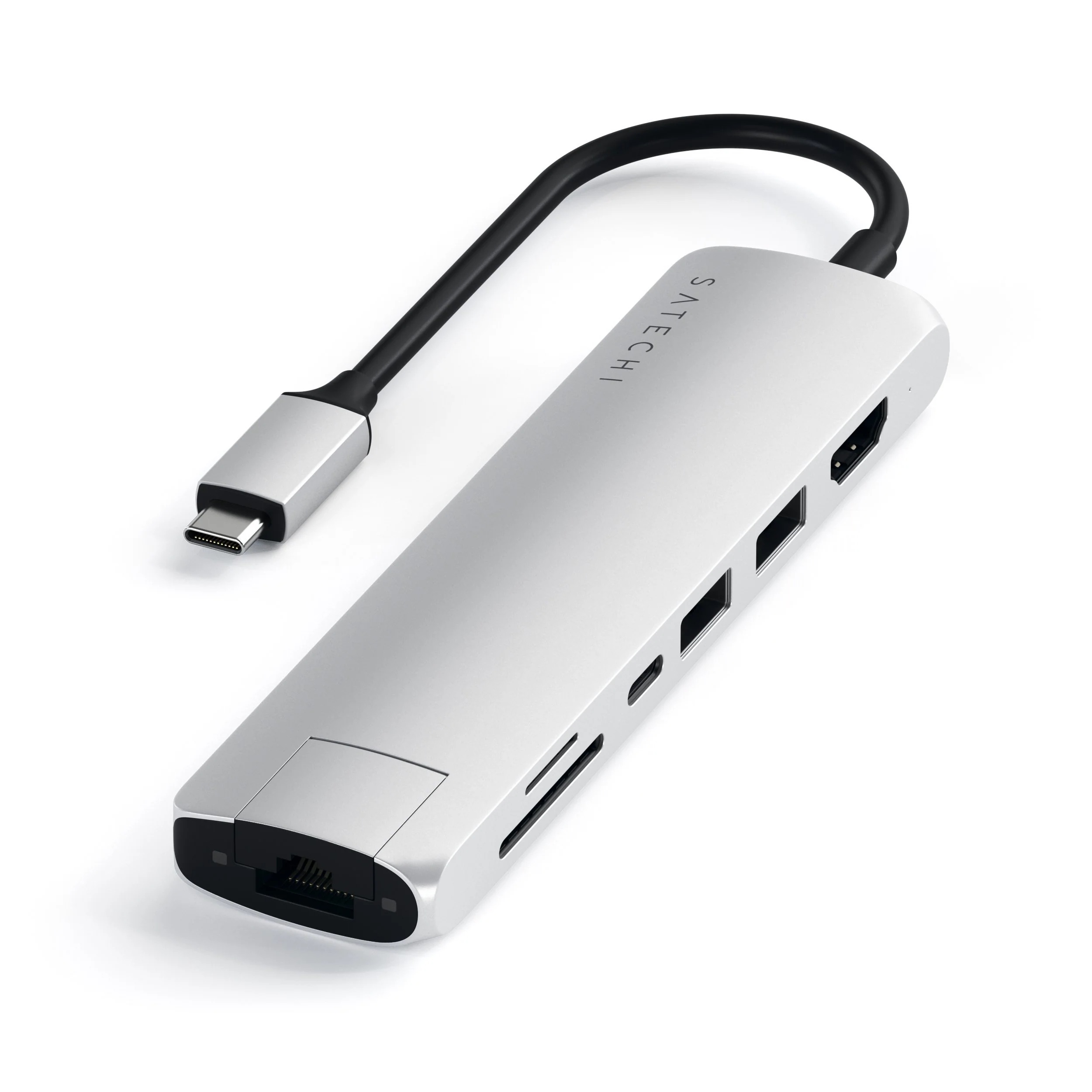 Cổng chuyển đổi Satechi 7in1 HDMI 4K/60Hz USB-C Multiport Slim với Ethernet
