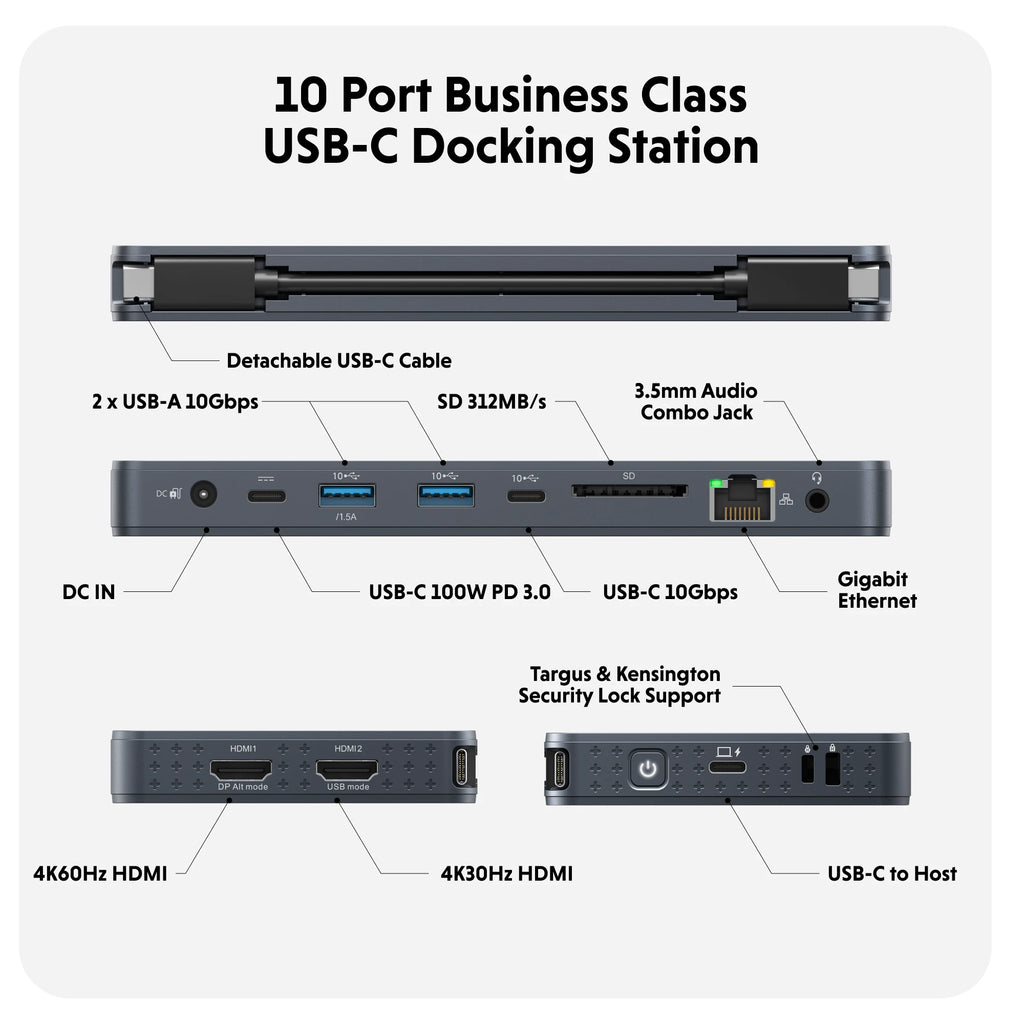 Cổng chuyển đổi HyperDrive Next Business Class 10 Port USB-C