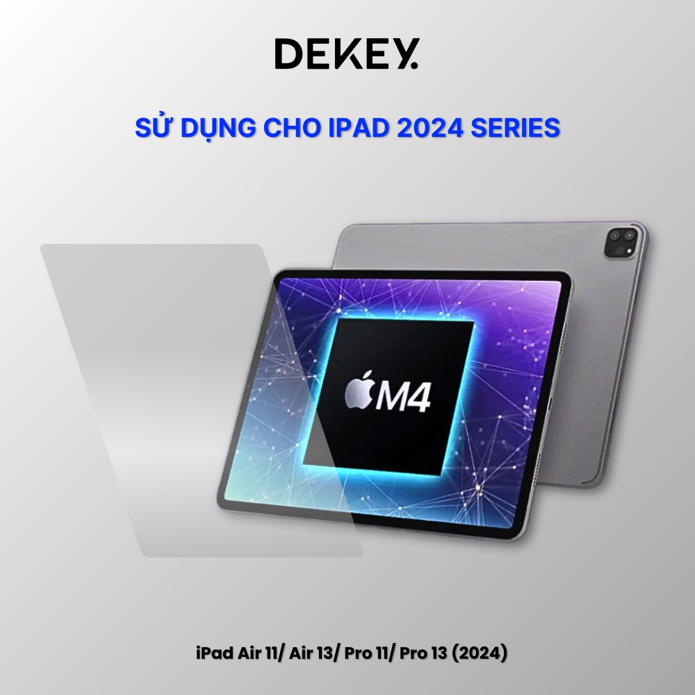 Dán cường lực Dekey Master Glass Premium iPad Air M2 2024