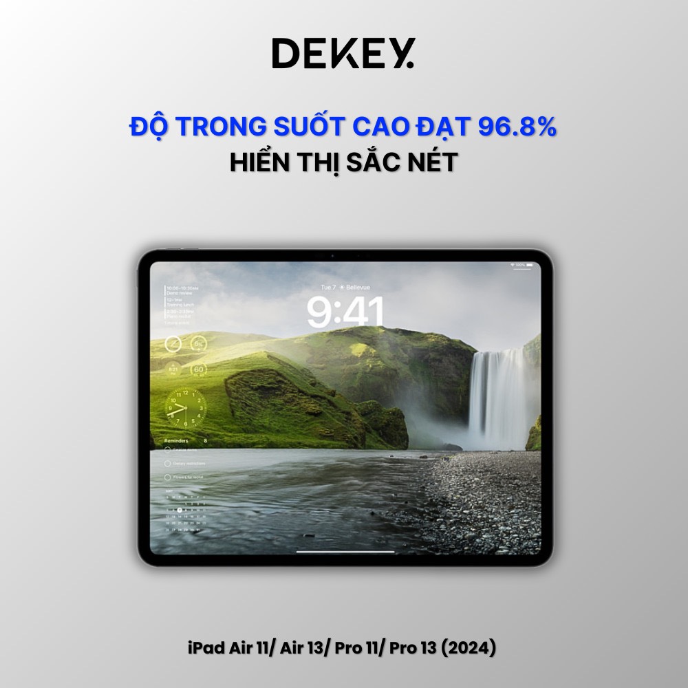 Dán cường lực Dekey Master Glass Premium iPad Pro M4 2024