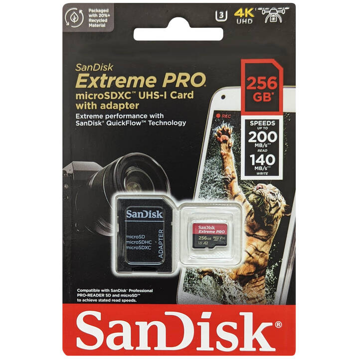 Thẻ nhớ MicroSD 256GB Sandisk Extreme Pro 200 MB/s