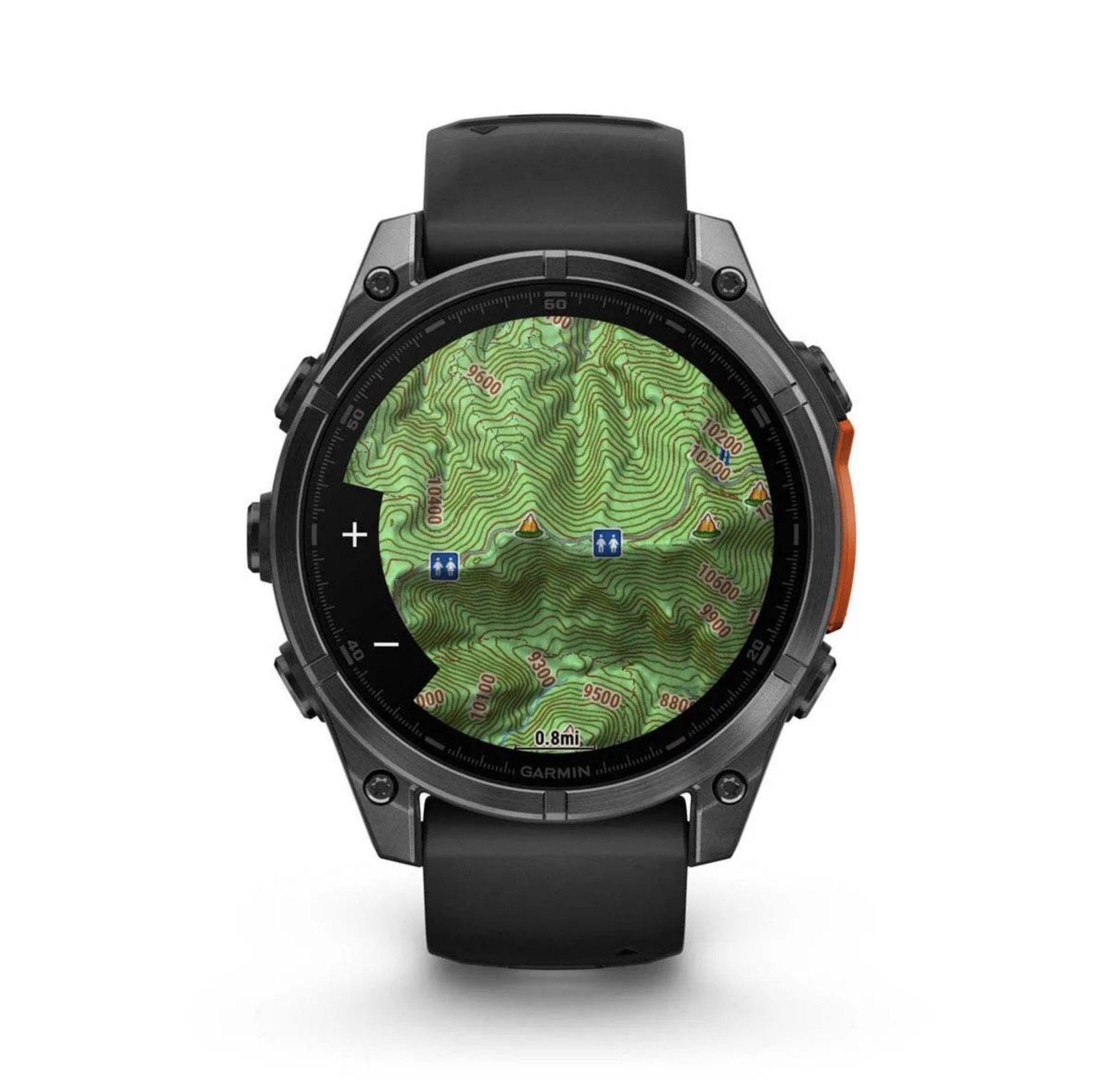 Garmin Fenix 8 AMOLED (47MM) - Sapphire, Slate Gray with Black Silicone Band