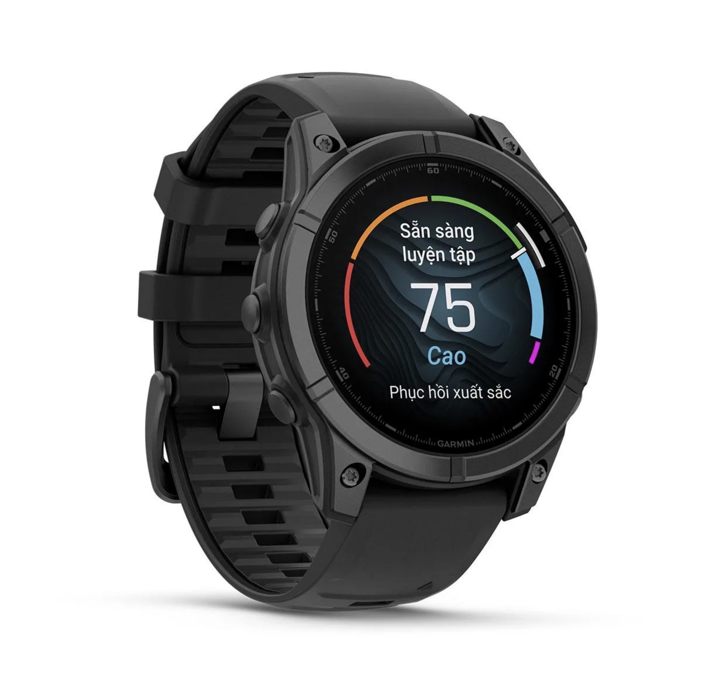 Garmin Fenix E (47MM) - Slate Gray Steel with Black Silicone Band