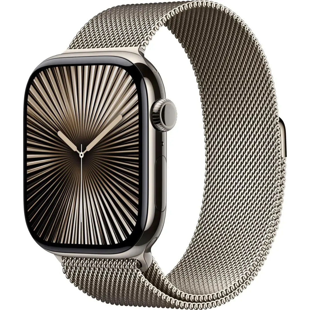 Apple Watch Series 10 (GPS+Cellular) 46mm Titanium Case, Milanese Loop