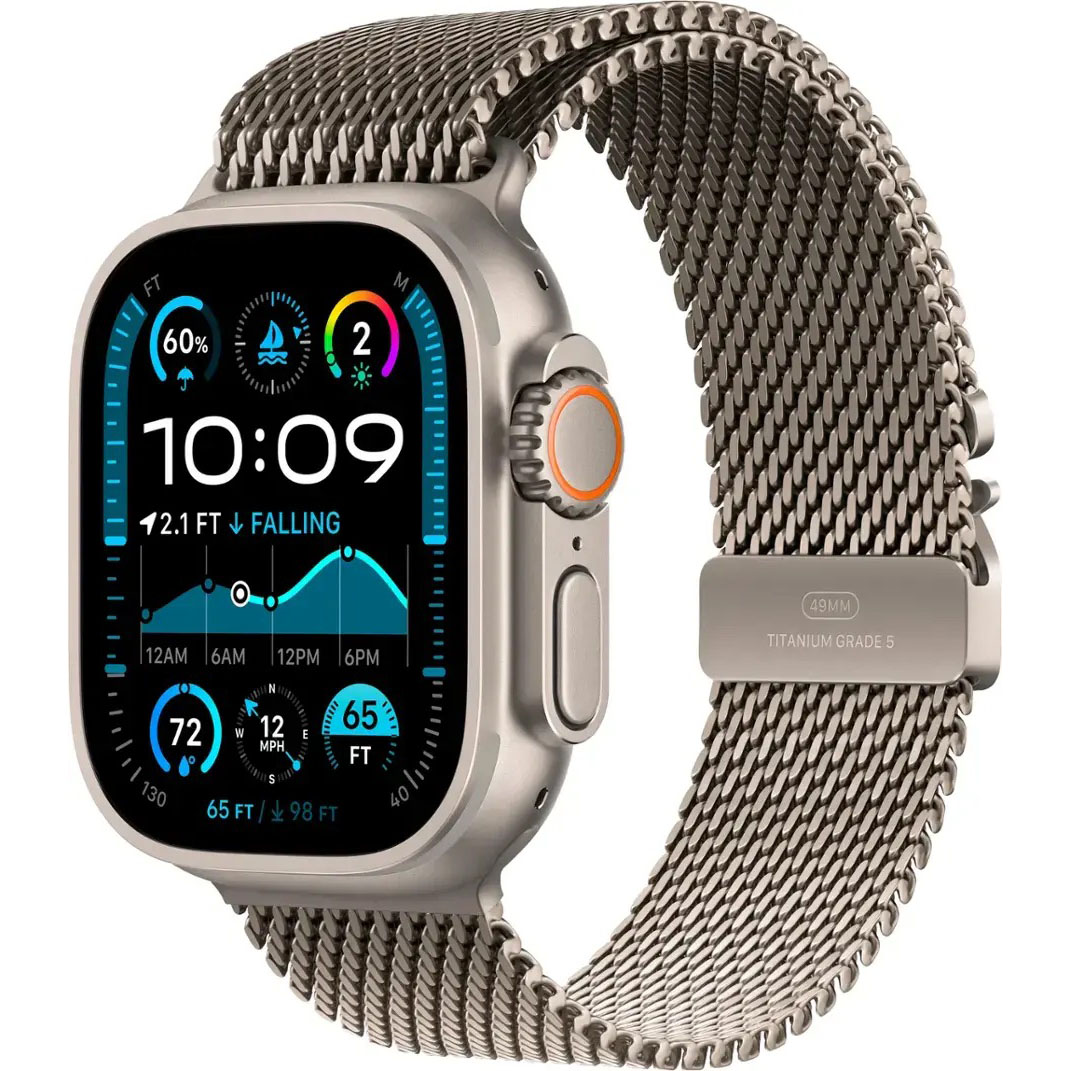 Apple Watch Ultra 2 2024 49mm Titanium, Titanium Milanese Loop