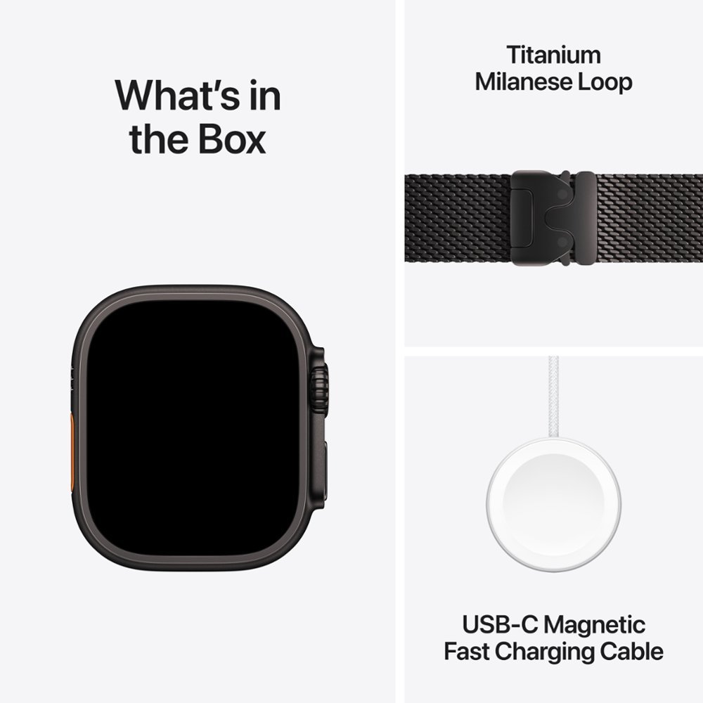 Apple Watch Ultra 2 2024 49mm Titanium, Titanium Milanese Loop