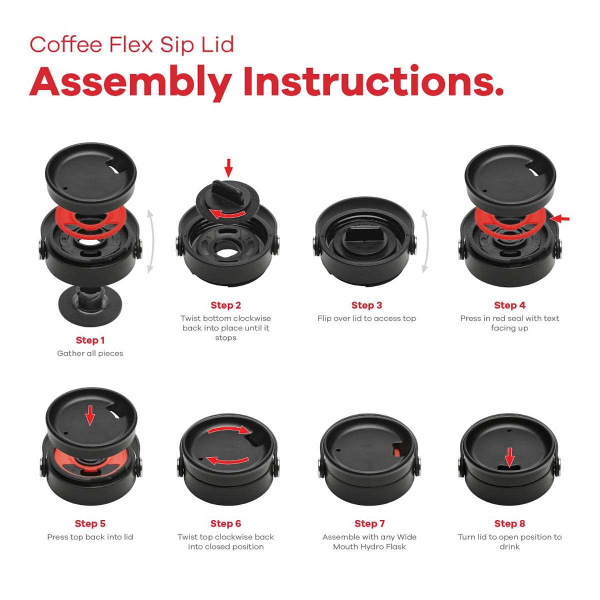 Bình nước giữ nhiệt Hydro Flask Wide Flex Sip Lid 12 OZ (354 ml) - W12BCX