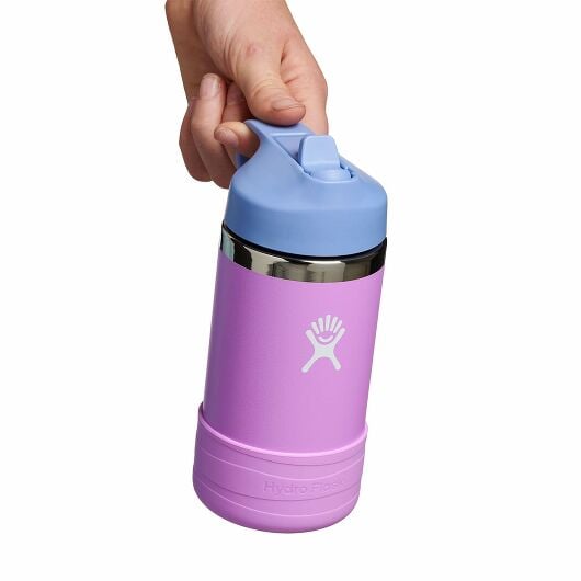 Bình nước giữ nhiệt dành cho trẻ Hydro Flask Kids Wide Mouth Straw Cap And Boot Anemone 12 Oz