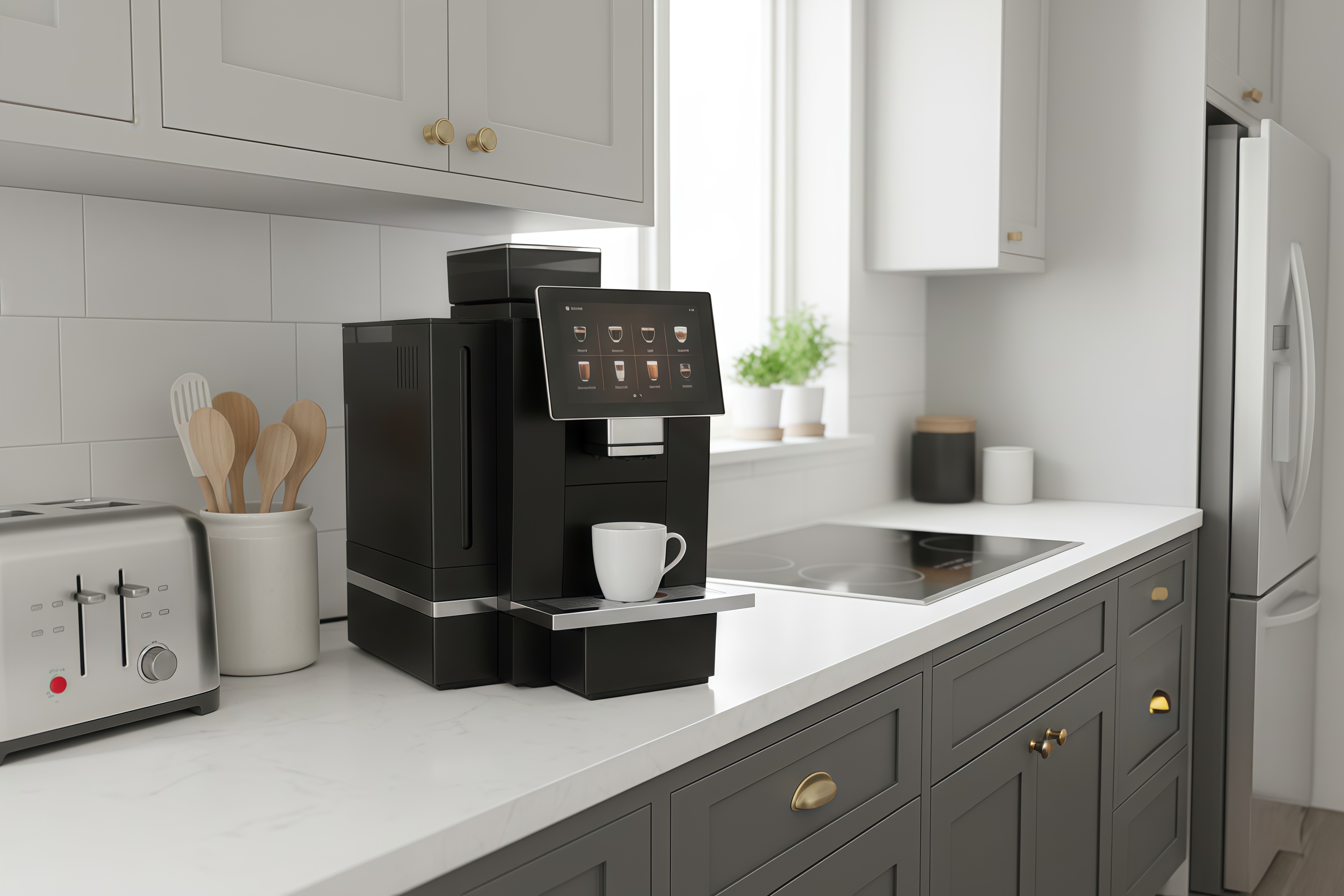 Máy pha cà phê siêu tự động công nghiệp Kalerm K95LT Plus