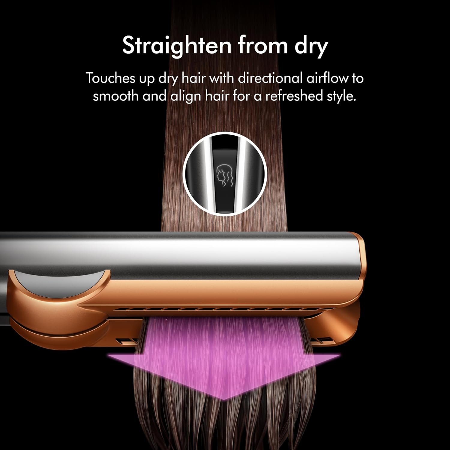 Máy duỗi sấy tóc Dyson Airstrait - Strawberry Bronze / Blush Pink (kèm hộp da)