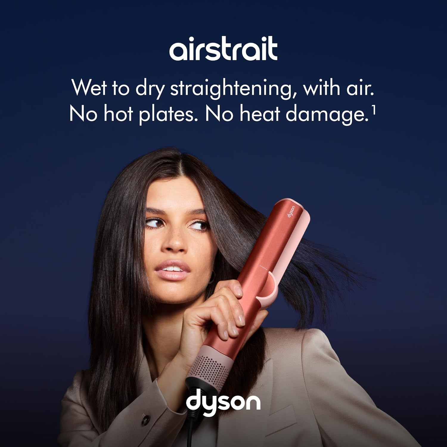 Máy duỗi sấy tóc Dyson Airstrait - Strawberry Bronze / Blush Pink (kèm hộp da)