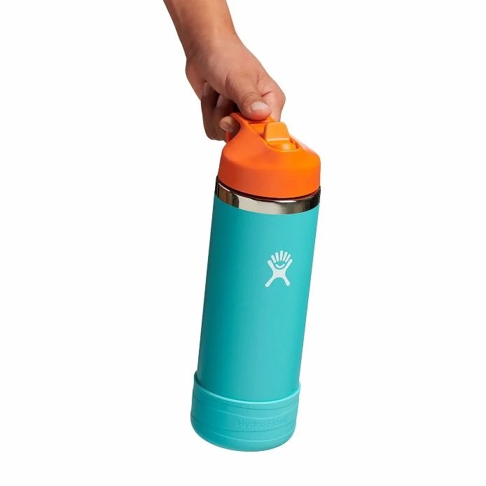 Bình giữ nhiệt cho bé Hydro Flask Kids Wide Mouth Straw Cap and Boot 18 OZ (Season 2025)