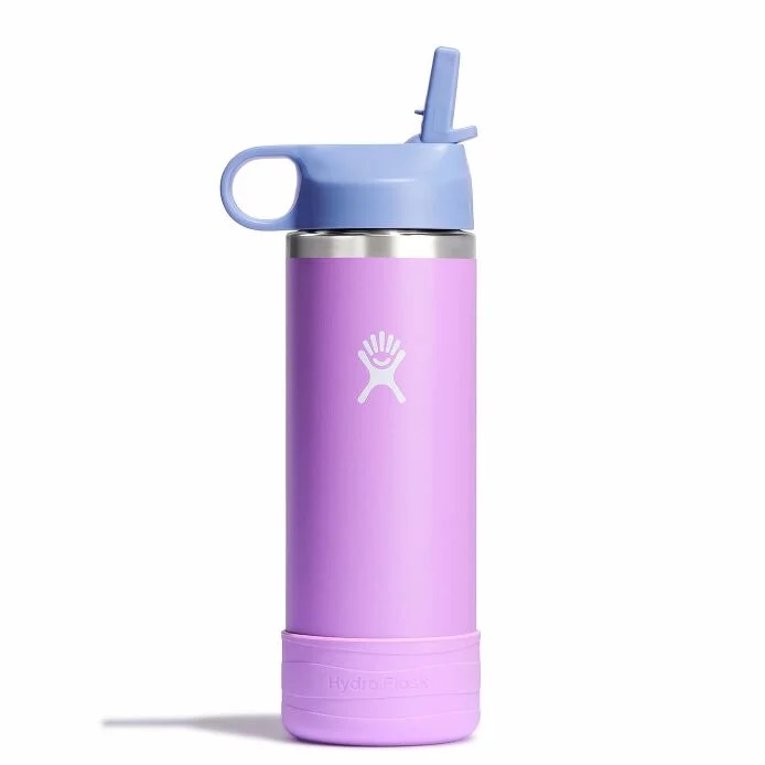Bình giữ nhiệt cho bé Hydro Flask Kids Wide Mouth Straw Cap and Boot 18 OZ (Season 2025)