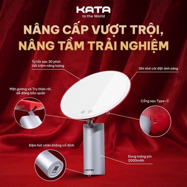 Gương led trang điểm KATA Miro O2