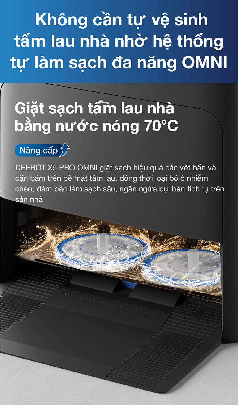 Robot hút bụi lau nhà Ecovacs Deebot X5 Pro Omni