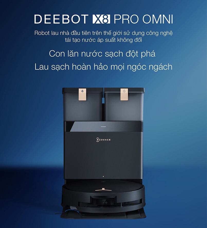Robot hút bụi lau nhà Ecovacs Deebot X8 Pro Omni