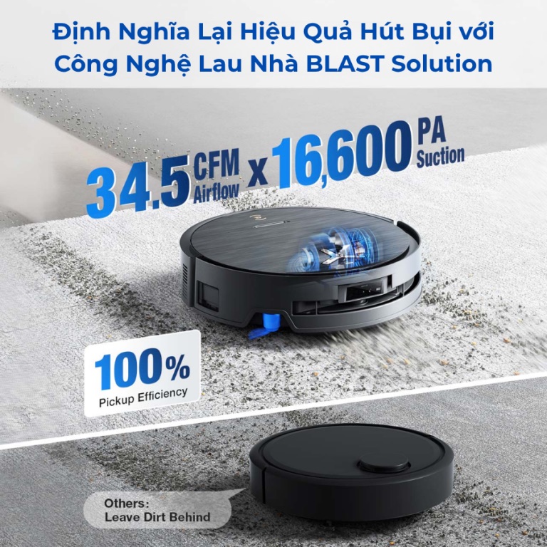 Robot hút bụi lau nhà Ecovacs Deebot X9 Pro Omni