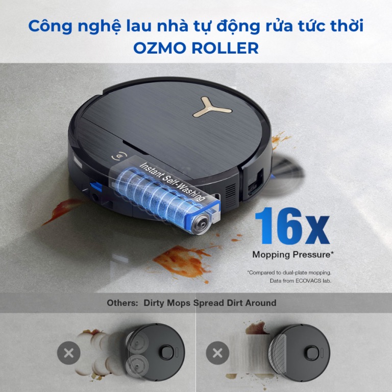 Robot hút bụi lau nhà Ecovacs Deebot X9 Pro Omni