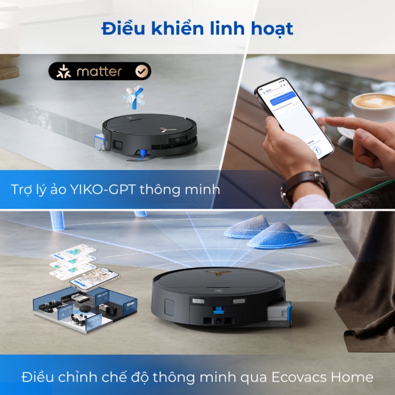Robot hút bụi lau nhà Ecovacs Deebot X9 Pro Omni
