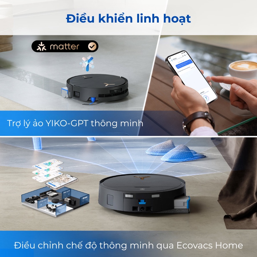 Robot hút bụi lau nhà Ecovacs Deebot X9 Pro Omni