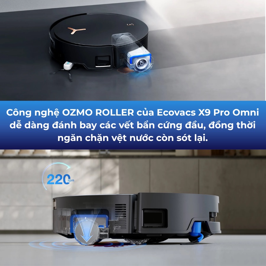 Robot hút bụi lau nhà Ecovacs Deebot X9 Pro Omni