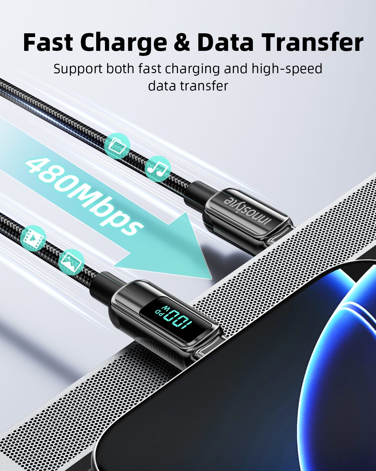 Cáp sạc Innostyle USB-C to USB-C DigiPower