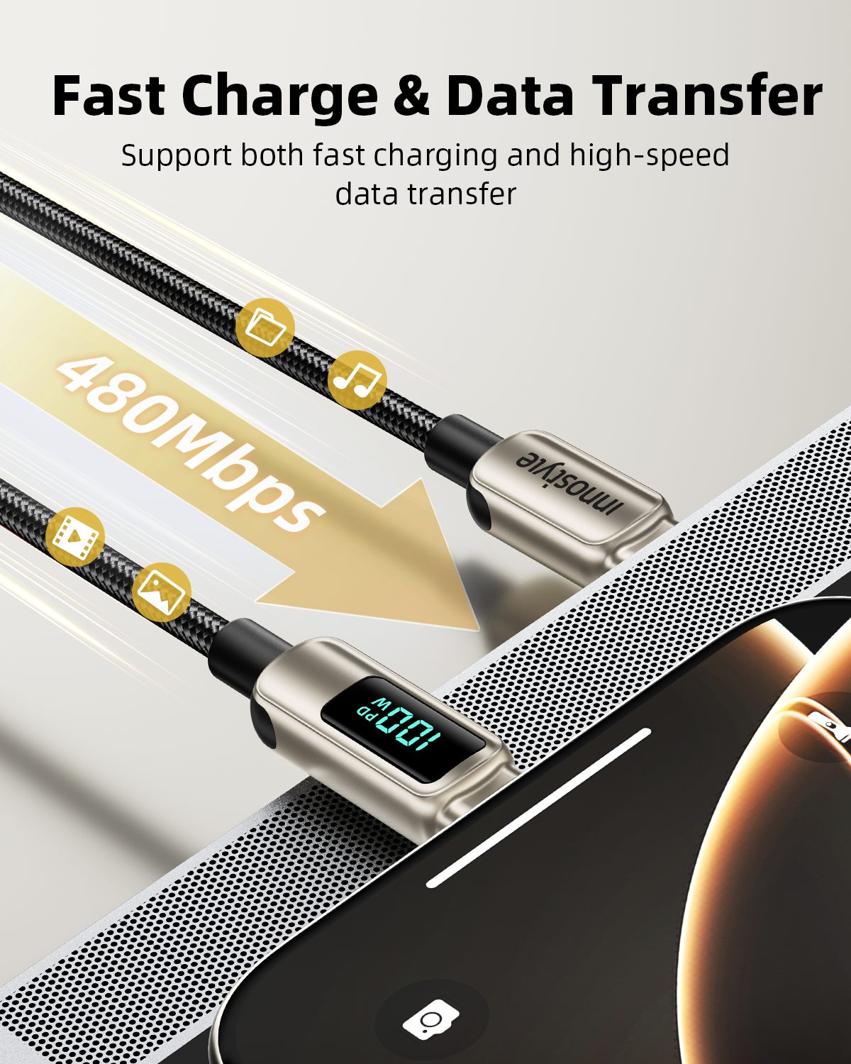 Cáp sạc Innostyle USB-C to USB-C DigiPower