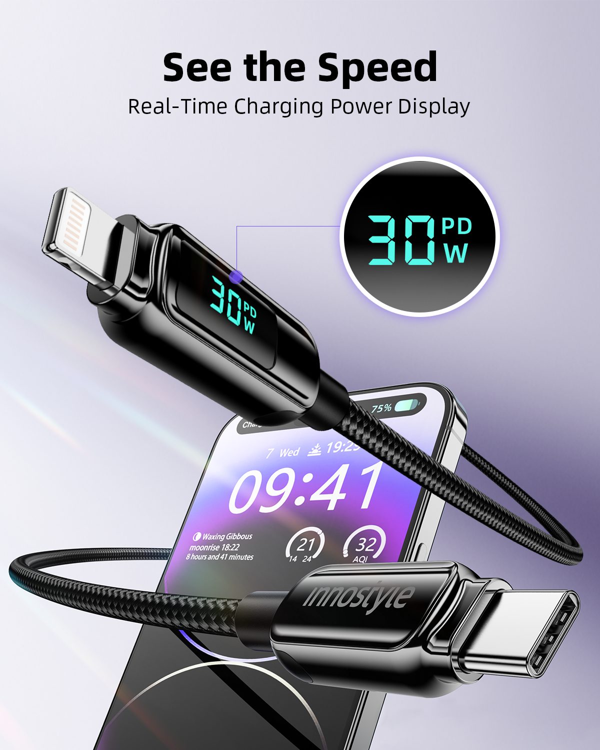 Cáp sạc Innostyle USB-C to Lightning DigiPower