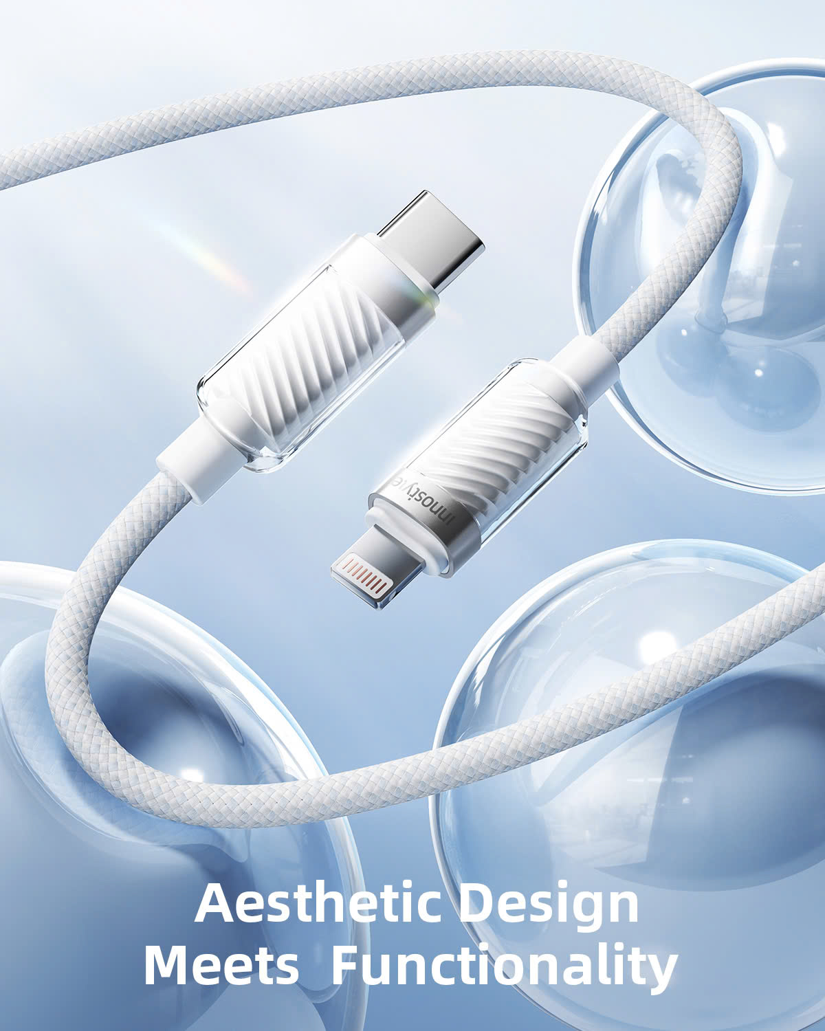 Cáp sạc Innostyle USB-C to Lightning CryStalShine 1.5M