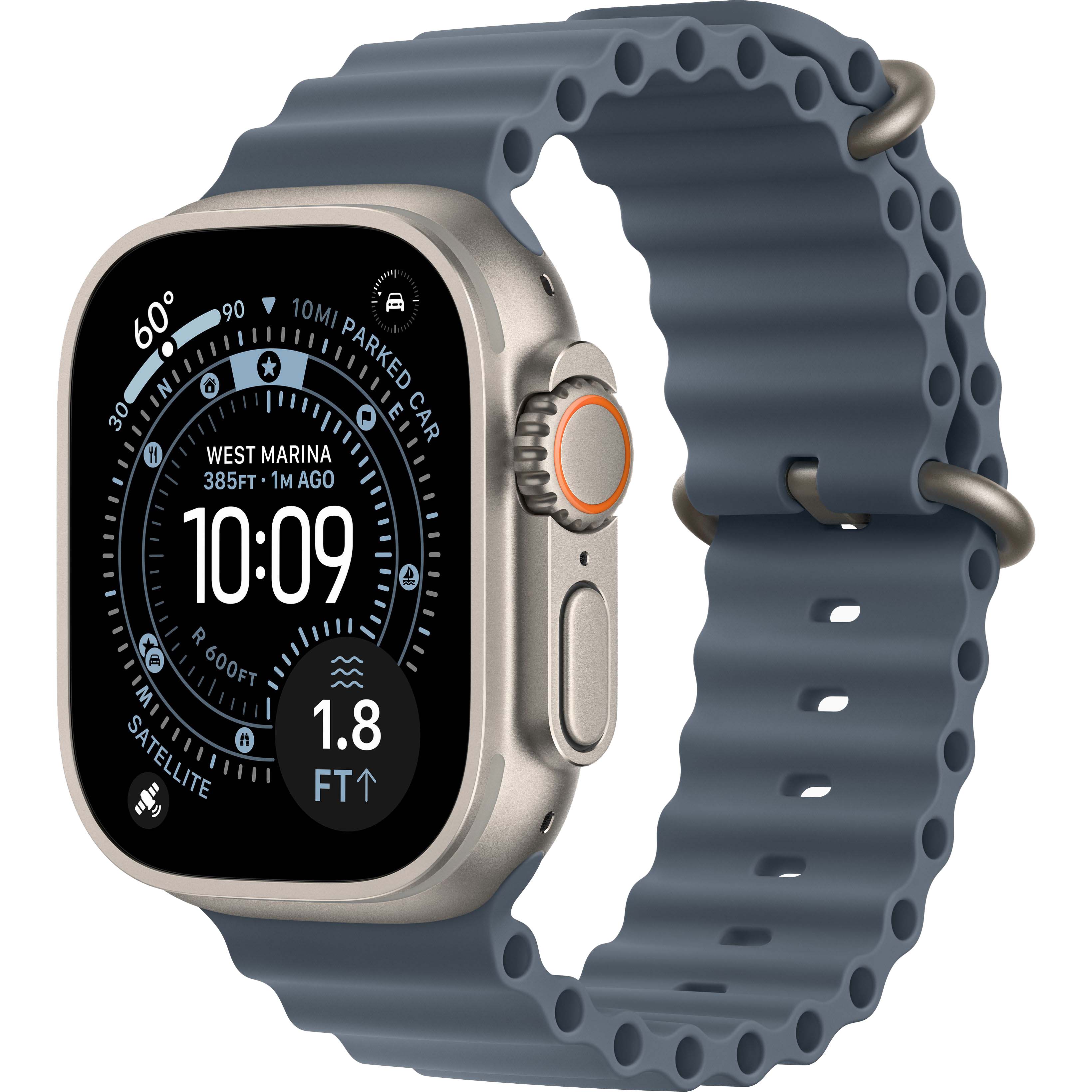 Apple Watch Ultra 3 GPS + Cellular 49mm Natural Titanium, Ocean Band